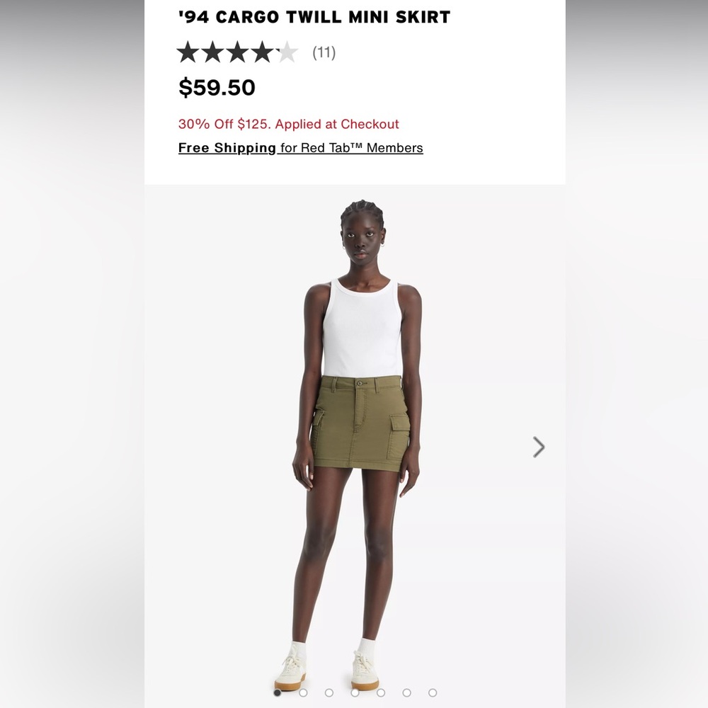 Levi’s cargo mini skirt